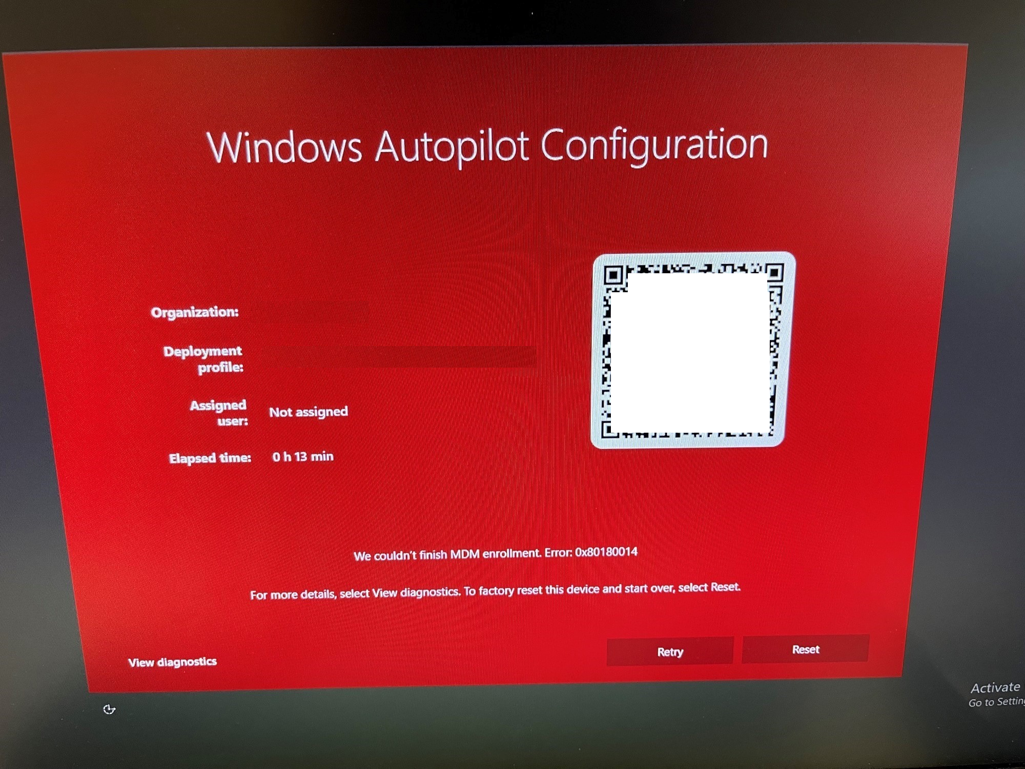 FIX and Thoughts on Autopilot Pre-Provision Error 0x80180014 – EMS Route