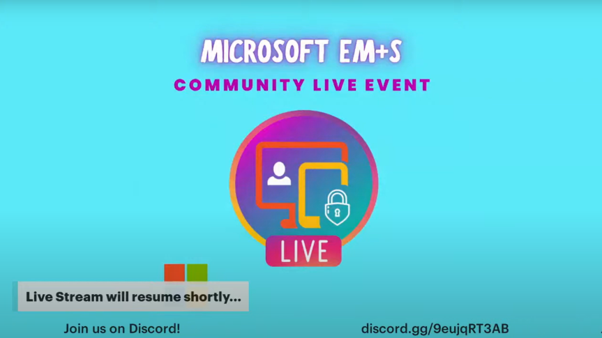 My First Speaking Session and the First Microsoft EM+S Community Live Event