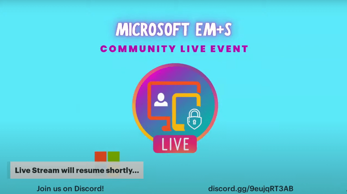 My First Speaking Session and the First Microsoft EM+S Community Live&nbsp;Event
